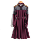 MOINWATER Women New Long Sleeve Dress Female Black Preppy Style Dresses